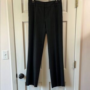 Zara Basic Dark Heathered Black Gray Straight Leg Dress Pants - Size 6